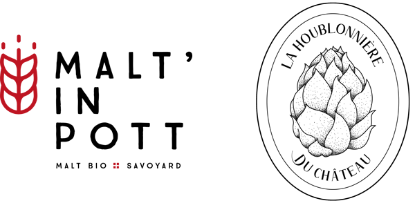 Logos MaltInPott et houblonnière